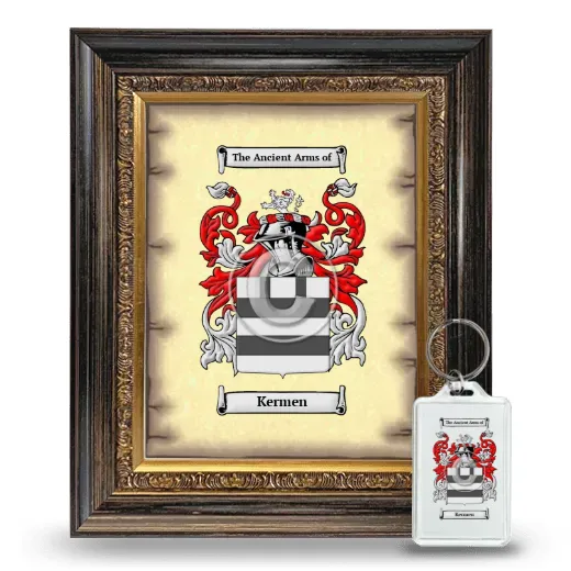 Kermen Framed Coat of Arms and Keychain - Heirloom