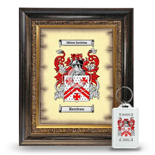 Kerrivan Framed Coat of Arms and Keychain - Heirloom