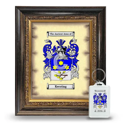 Kersting Framed Coat of Arms and Keychain - Heirloom