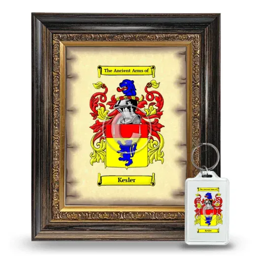 Kesler Framed Coat of Arms and Keychain - Heirloom