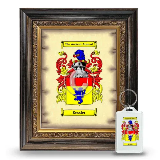 Kessler Framed Coat of Arms and Keychain - Heirloom