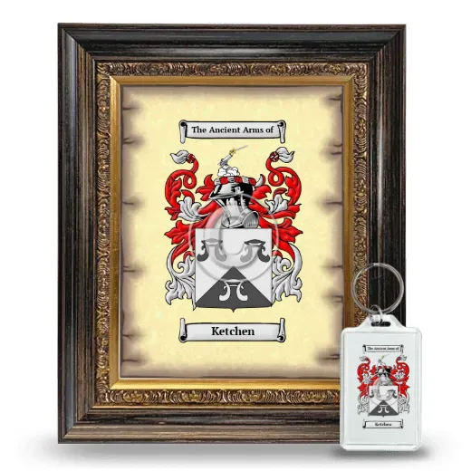 Ketchen Framed Coat of Arms and Keychain - Heirloom
