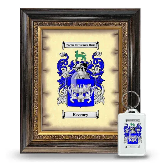 Keveney Framed Coat of Arms and Keychain - Heirloom