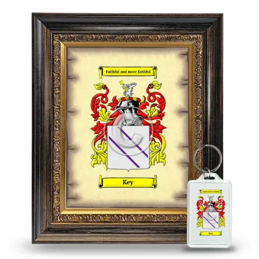 Key Framed Coat of Arms and Keychain - Heirloom