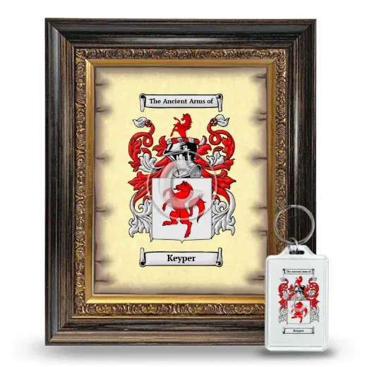 Keyper Framed Coat of Arms and Keychain - Heirloom