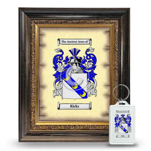 Kicks Framed Coat of Arms and Keychain - Heirloom