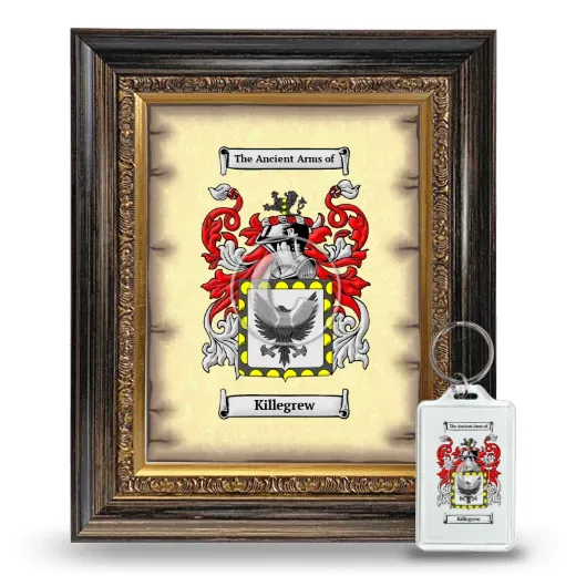 Killegrew Framed Coat of Arms and Keychain - Heirloom