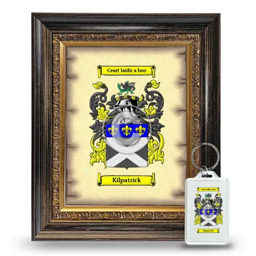 Kilpatrick Framed Coat of Arms and Keychain - Heirloom