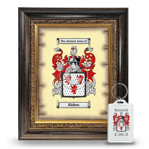 Kirken Framed Coat of Arms and Keychain - Heirloom