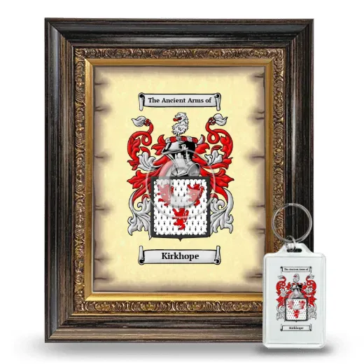 Kirkhope Framed Coat of Arms and Keychain - Heirloom
