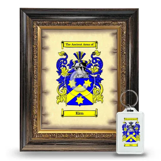 Kirn Framed Coat of Arms and Keychain - Heirloom