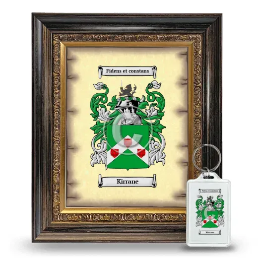 Kirrane Framed Coat of Arms and Keychain - Heirloom