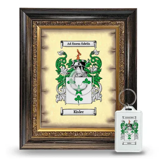 Kisler Framed Coat of Arms and Keychain - Heirloom