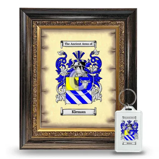 Kleman Framed Coat of Arms and Keychain - Heirloom