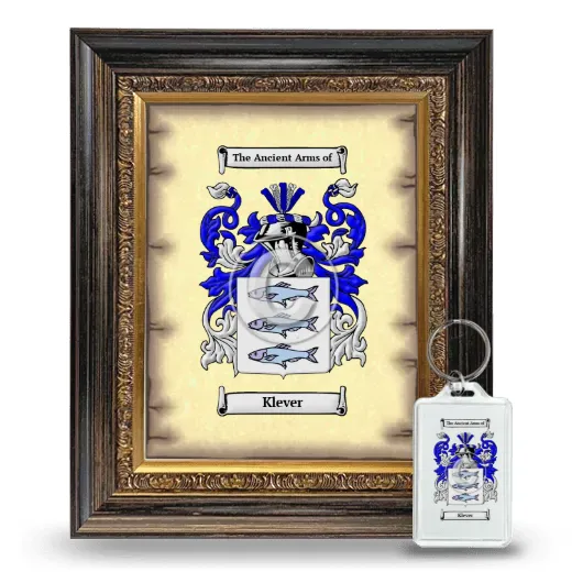 Klever Framed Coat of Arms and Keychain - Heirloom