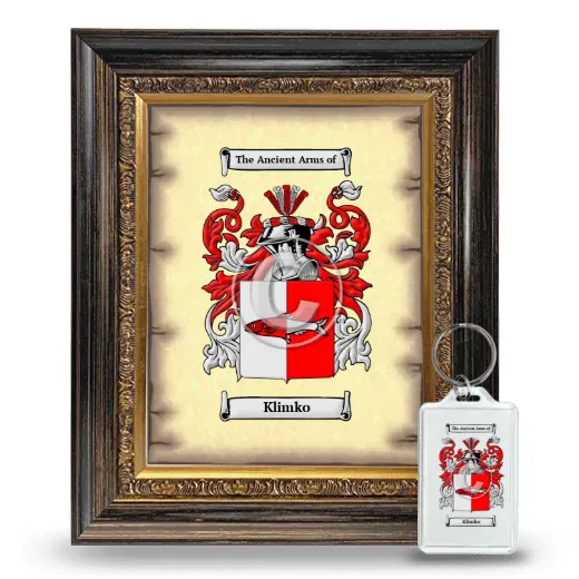 Klimko Framed Coat of Arms and Keychain - Heirloom