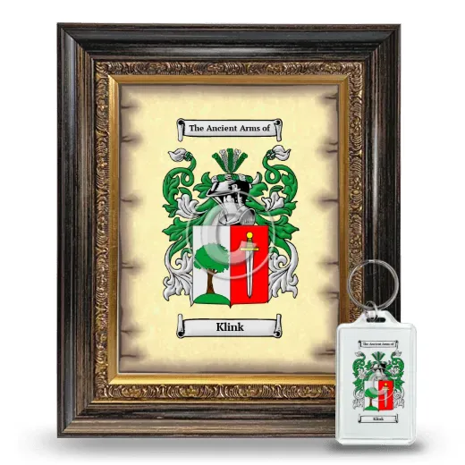 Klink Framed Coat of Arms and Keychain - Heirloom