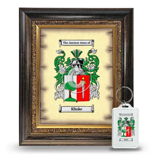 Klinke Framed Coat of Arms and Keychain - Heirloom