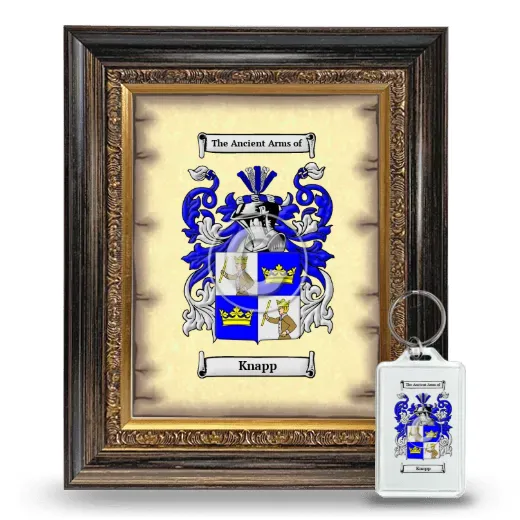 Knapp Framed Coat of Arms and Keychain - Heirloom