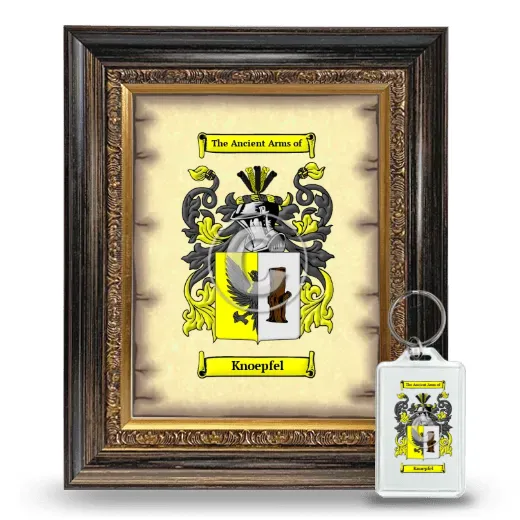 Knoepfel Framed Coat of Arms and Keychain - Heirloom