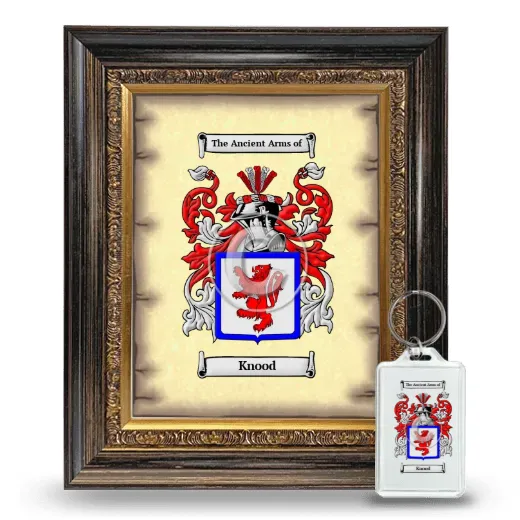 Knood Framed Coat of Arms and Keychain - Heirloom