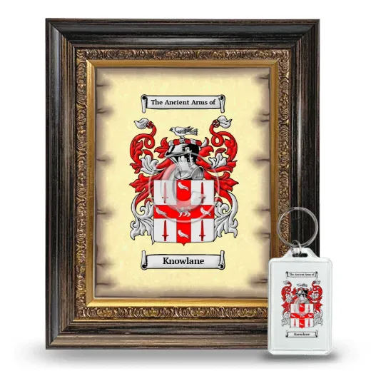 Knowlane Framed Coat of Arms and Keychain - Heirloom