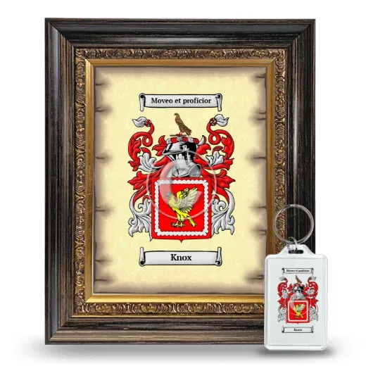 Knox Framed Coat of Arms and Keychain - Heirloom