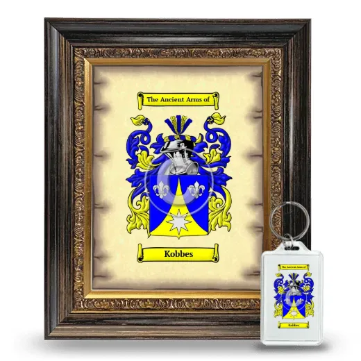Kobbes Framed Coat of Arms and Keychain - Heirloom