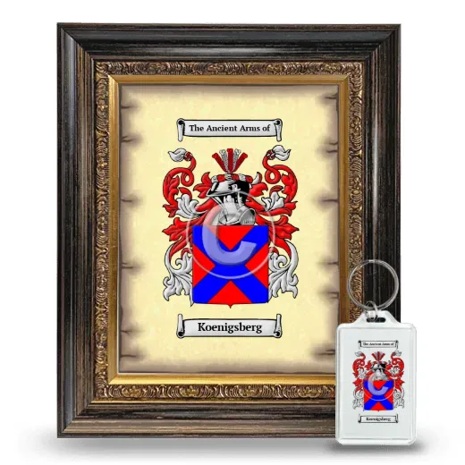Koenigsberg Framed Coat of Arms and Keychain - Heirloom