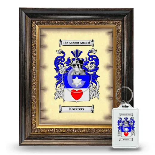 Koesters Framed Coat of Arms and Keychain - Heirloom