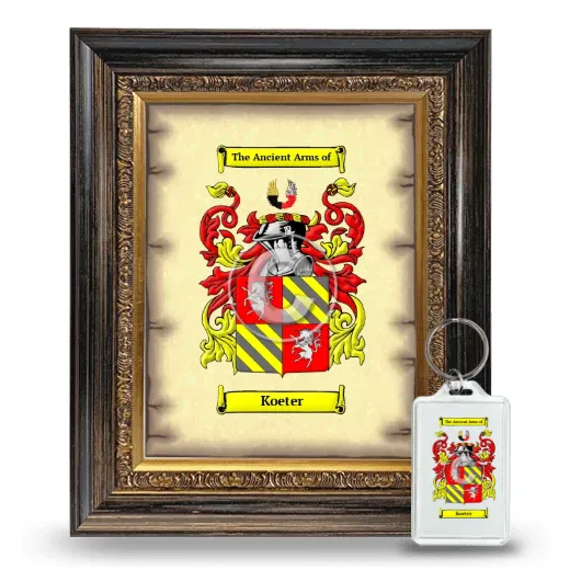 Koeter Framed Coat of Arms and Keychain - Heirloom