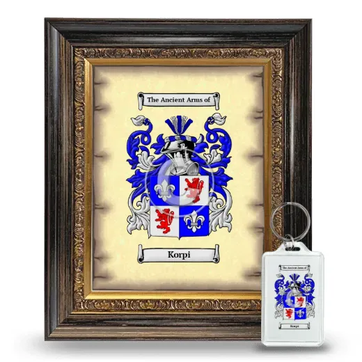 Korpi Framed Coat of Arms and Keychain - Heirloom