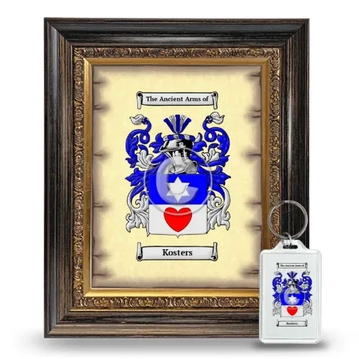 Kosters Framed Coat of Arms and Keychain - Heirloom