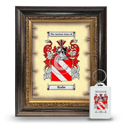 Krabe Framed Coat of Arms and Keychain - Heirloom