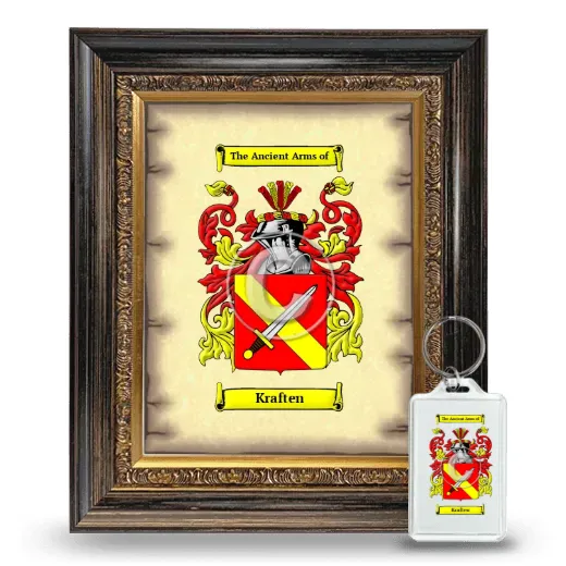 Kraften Framed Coat of Arms and Keychain - Heirloom