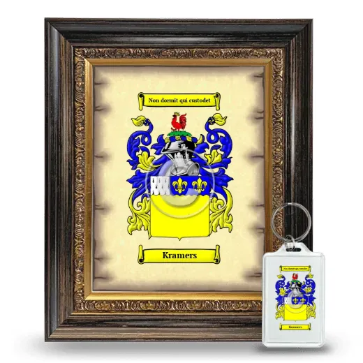 Kramers Framed Coat of Arms and Keychain - Heirloom