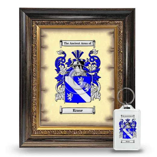 Krase Framed Coat of Arms and Keychain - Heirloom