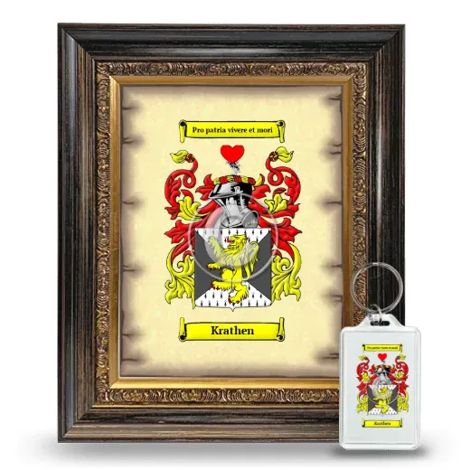 Krathen Framed Coat of Arms and Keychain - Heirloom