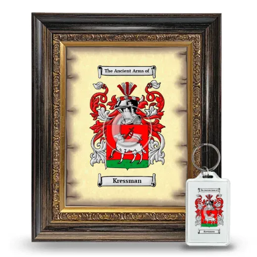 Kressman Framed Coat of Arms and Keychain - Heirloom