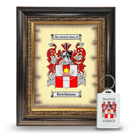 Kretchmann Framed Coat of Arms and Keychain - Heirloom