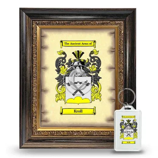 Kroll Framed Coat of Arms and Keychain - Heirloom