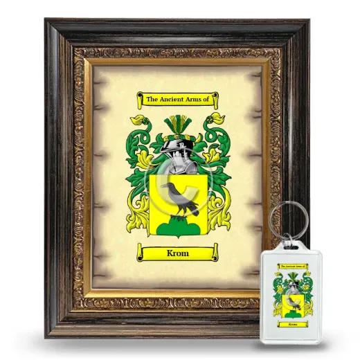 Krom Framed Coat of Arms and Keychain - Heirloom