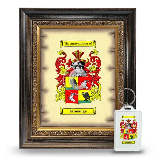 Kronauge Framed Coat of Arms and Keychain - Heirloom