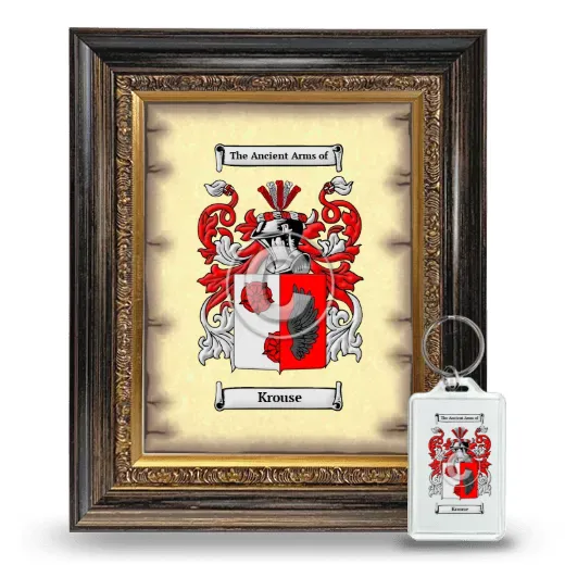Krouse Framed Coat of Arms and Keychain - Heirloom