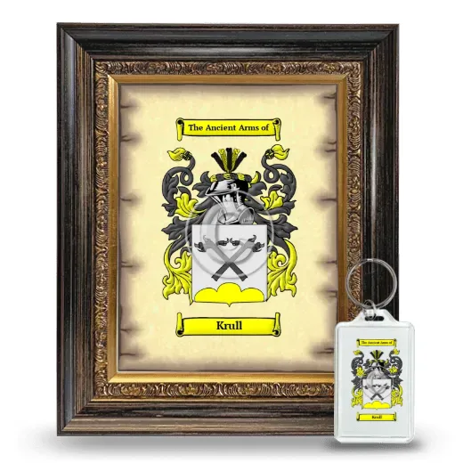 Krull Framed Coat of Arms and Keychain - Heirloom