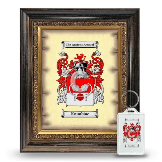 Krumbine Framed Coat of Arms and Keychain - Heirloom