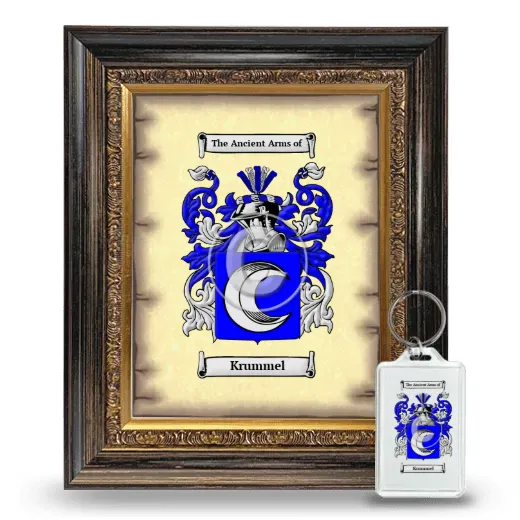 Krummel Framed Coat of Arms and Keychain - Heirloom