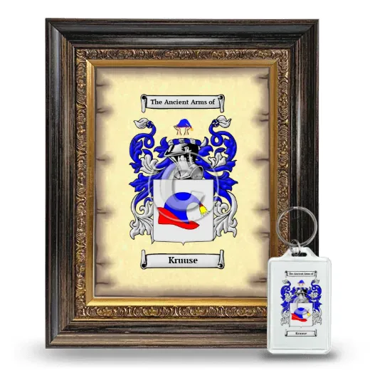 Kruuse Framed Coat of Arms and Keychain - Heirloom