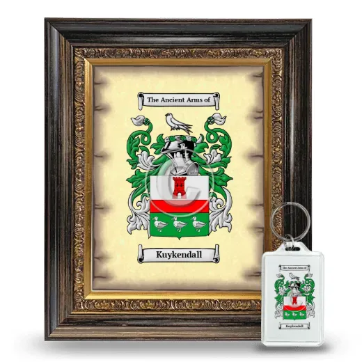 Kuykendall Framed Coat of Arms and Keychain - Heirloom