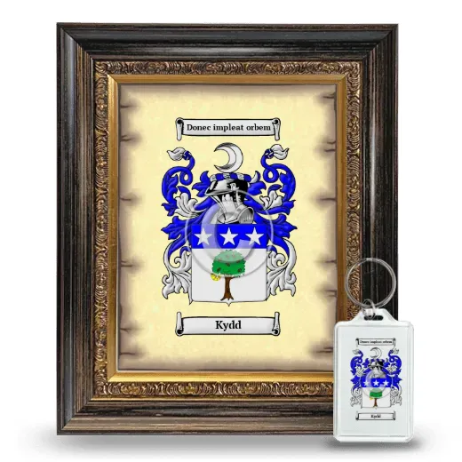 Kydd Framed Coat of Arms and Keychain - Heirloom